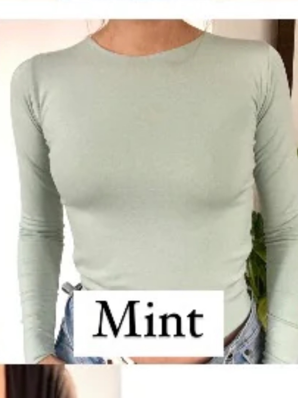 Mint Green Square Neck top